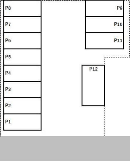 金鶏町パーキングの駐車配置図