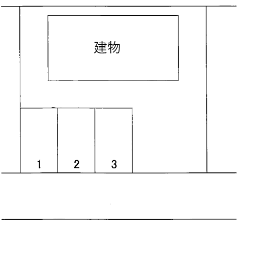 皆賀3丁目2ガレージの駐車配置図
