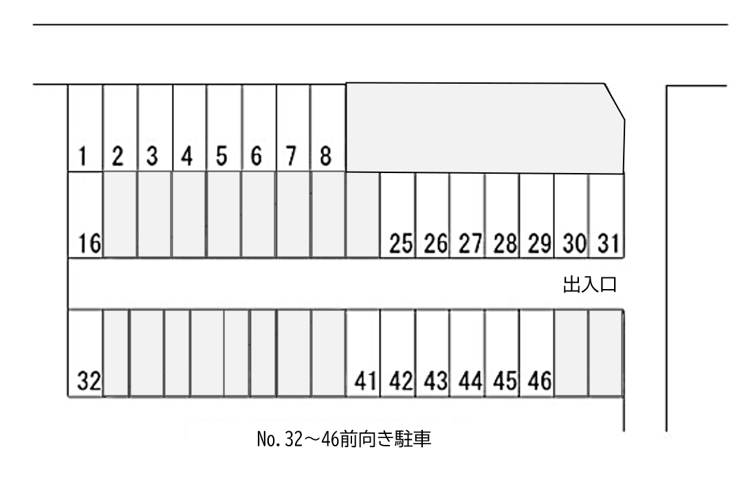 No.16 鹿島 駐車場の駐車配置図