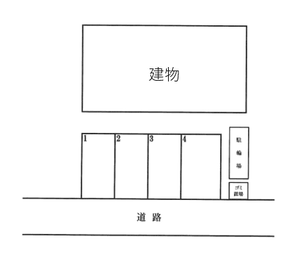 マイパレス山喜駐車場の駐車配置図