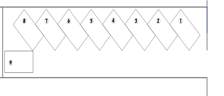 長町一 加藤駐車場の駐車配置図