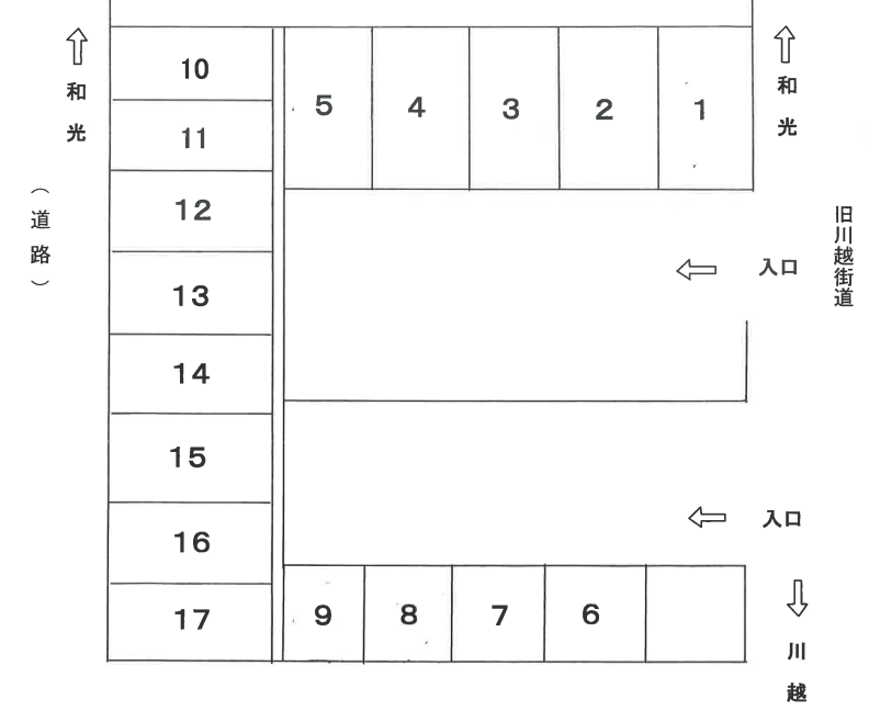 大野駐車場.の駐車配置図