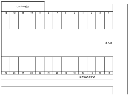 西条4丁目第二駐車場の駐車配置図