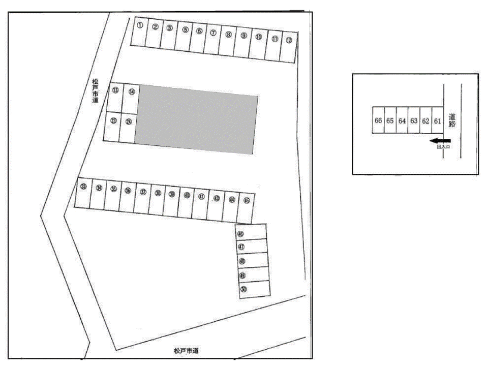 鈴木八ヶ崎駐車場の駐車配置図