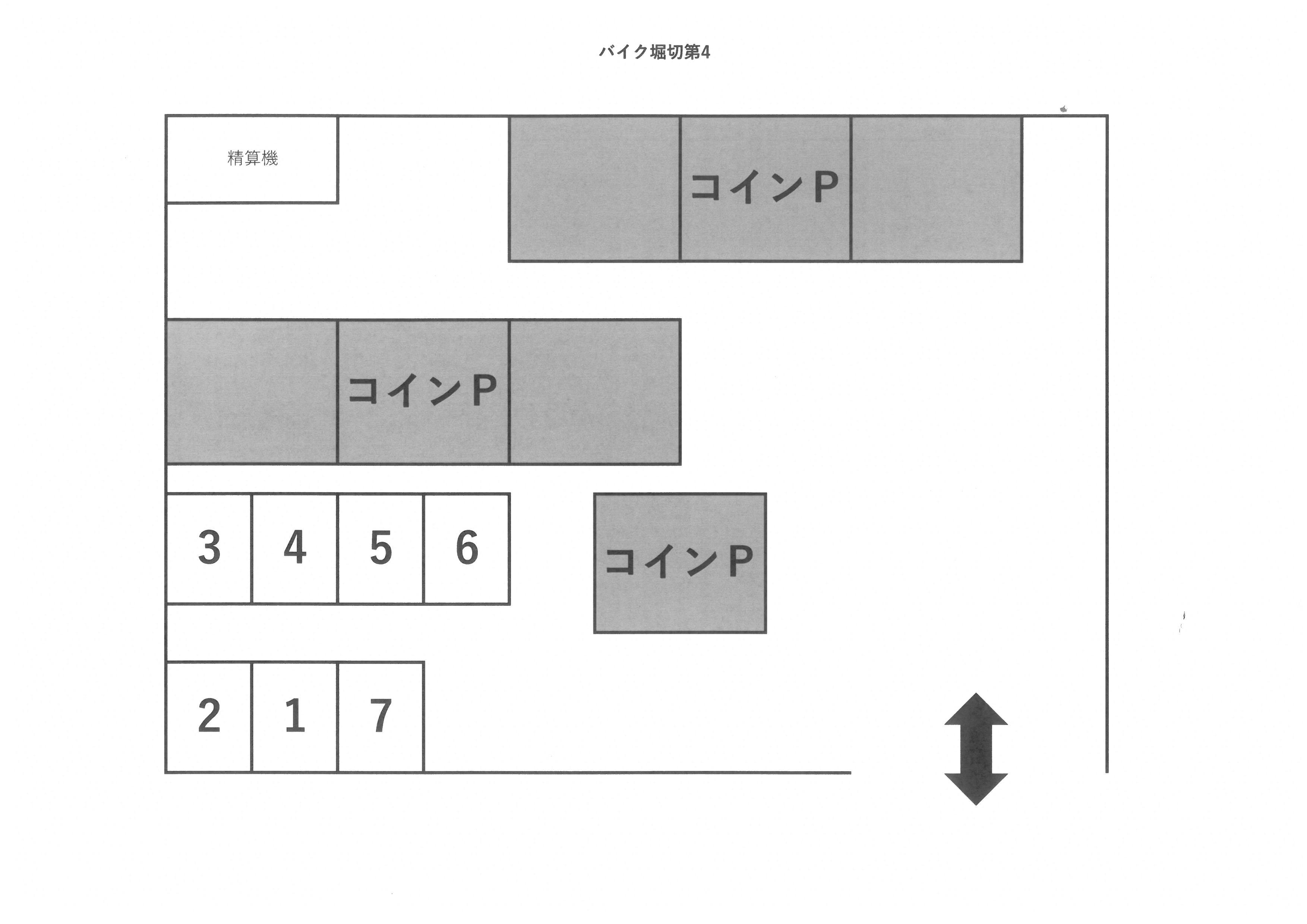 PARKMAX バイク堀切第4の駐車配置図