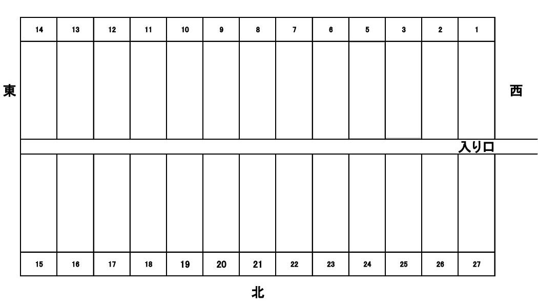 岐南町第2駐車場の駐車配置図