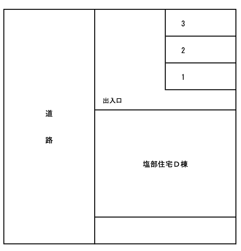 塩部駐車場(北)の駐車配置図