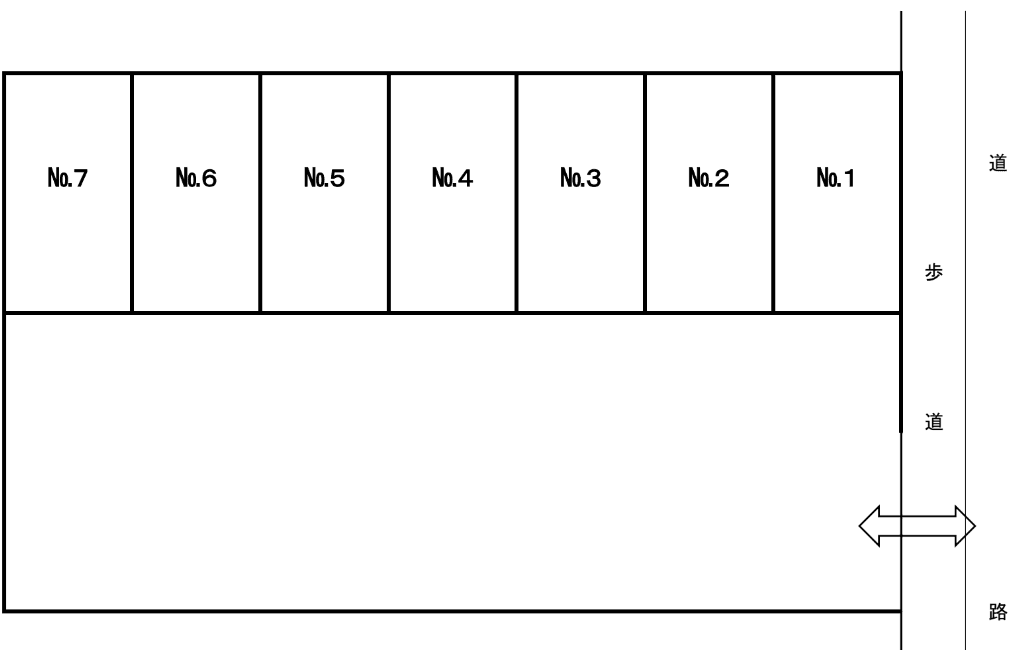 繫田本店春日町駐車場の駐車配置図