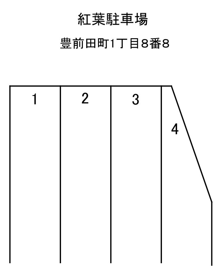紅葉駐車場の駐車配置図