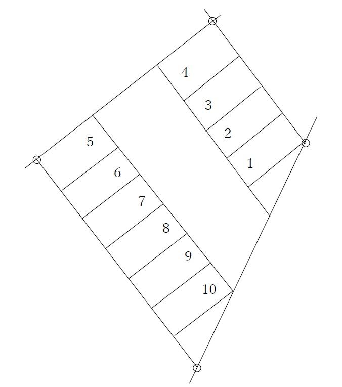 沖野5丁目 松吉パーキングの駐車配置図
