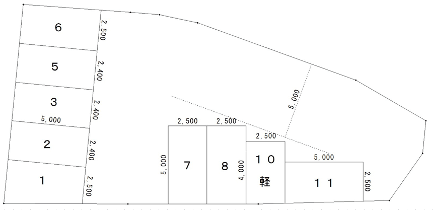 作才町モータープールの駐車配置図