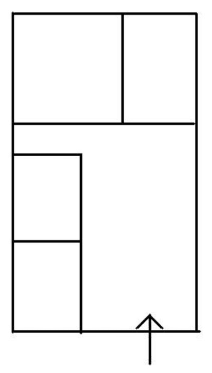奥田ガレージの駐車配置図