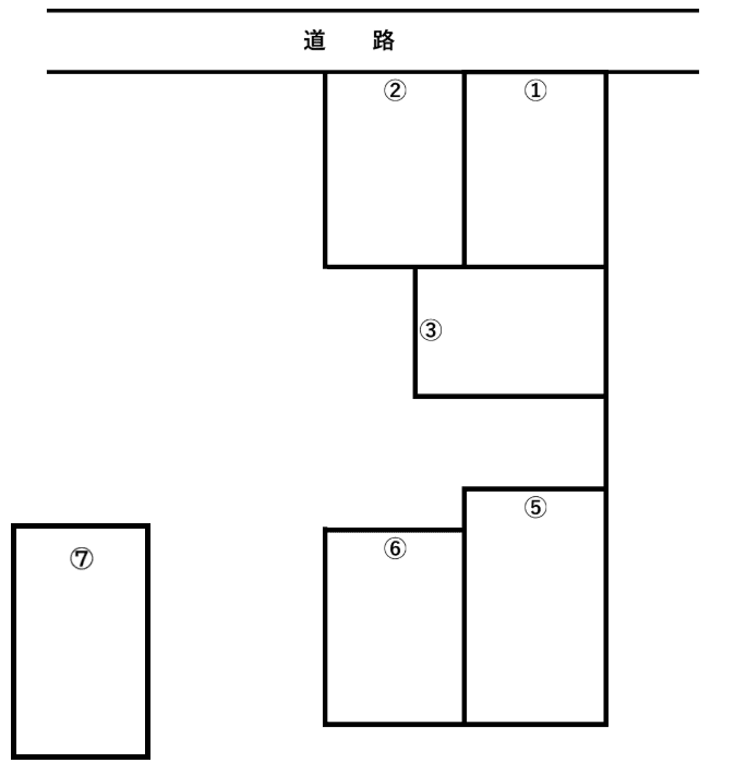 稲荷町第5駐車場⑧の駐車配置図
