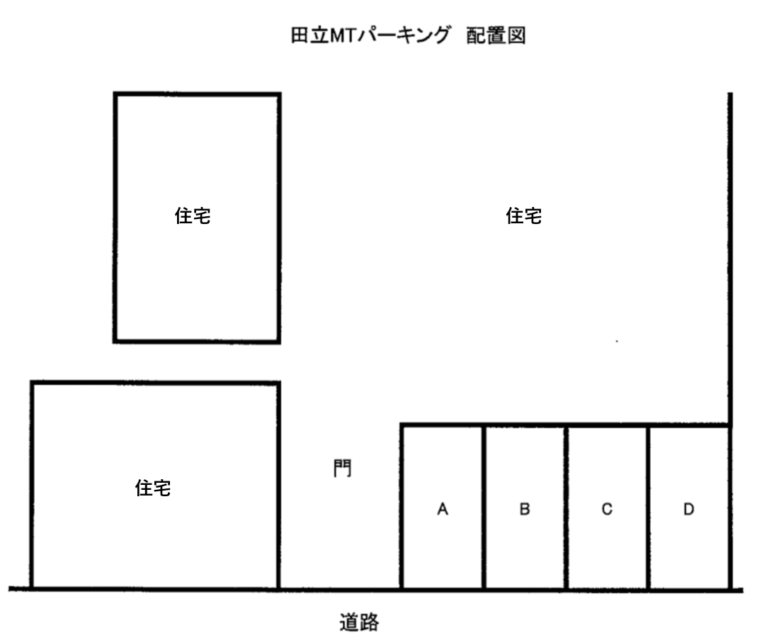 田立MTパーキングの駐車配置図