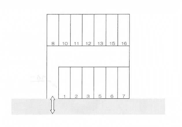 平子パーキングの駐車配置図
