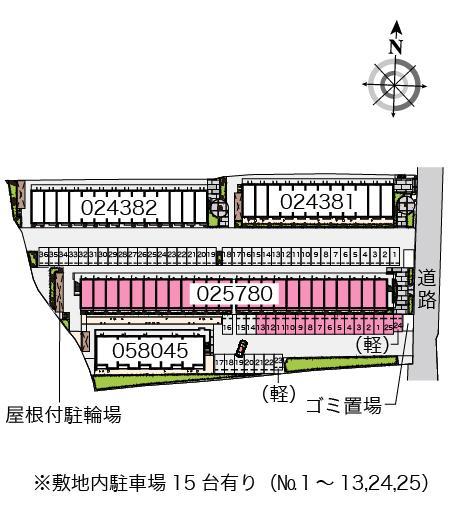 美リーフⅢ(25780)の駐車配置図