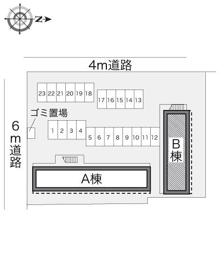 オークヒルズⅡ(18396)の駐車配置図