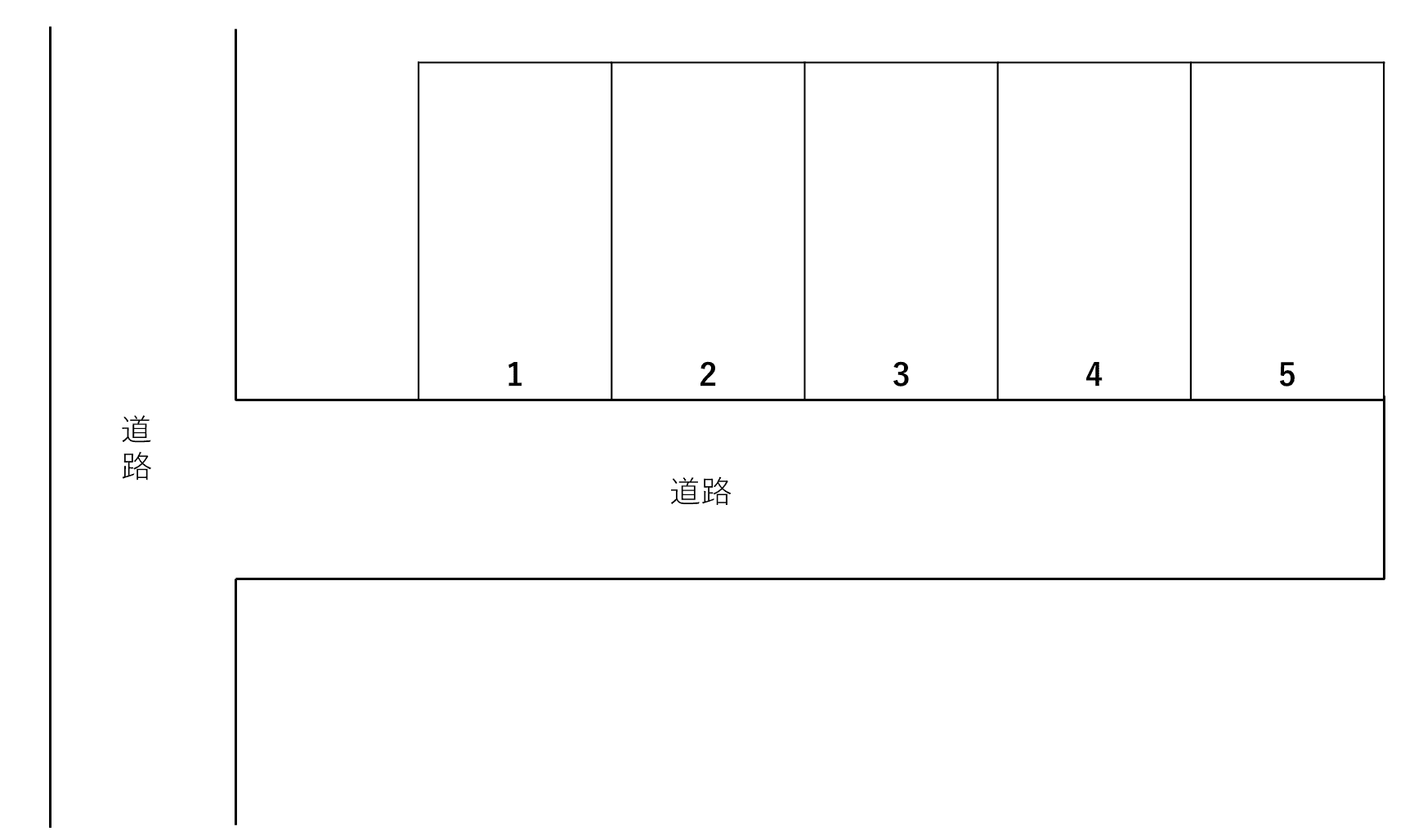 金沢市野町2丁目貸駐車場の駐車配置図