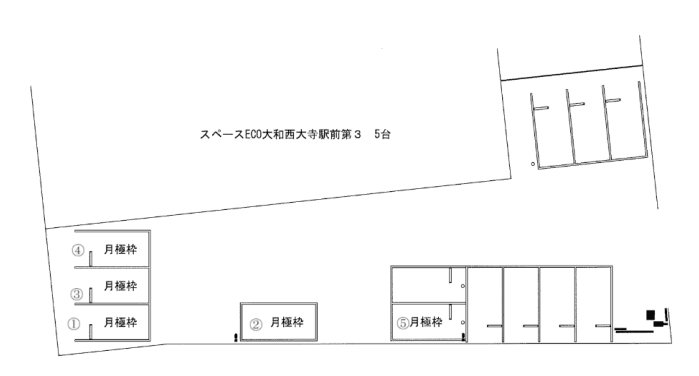 大和西大寺駅前第3の駐車配置図