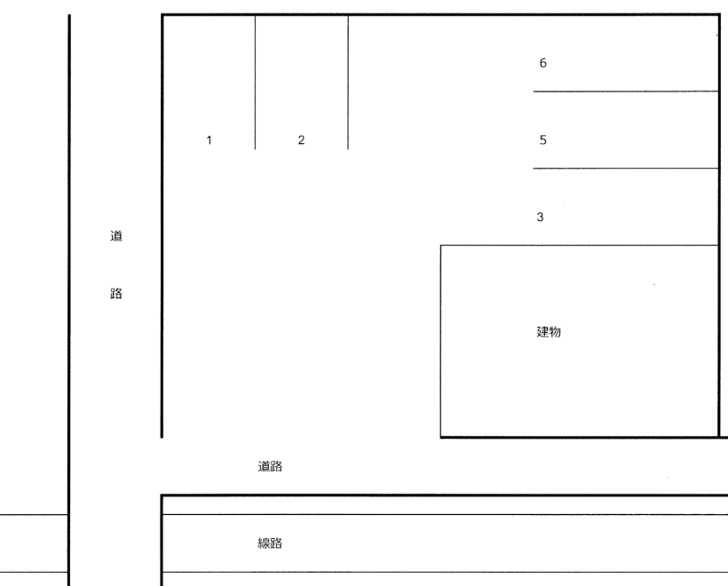 用勺町穂坂駐車場の駐車配置図