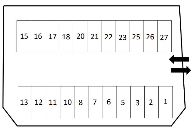 下市場1丁目駐車場の駐車配置図