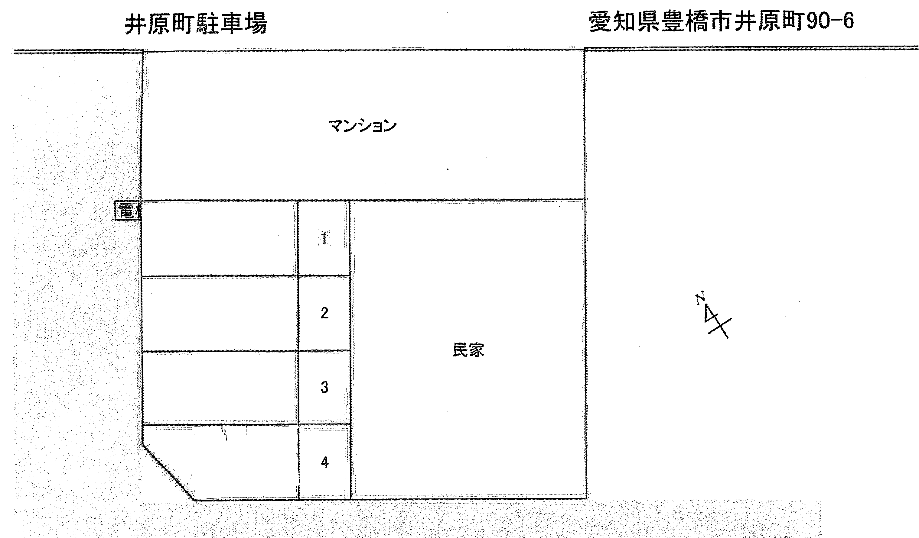 井原駐車場の駐車配置図