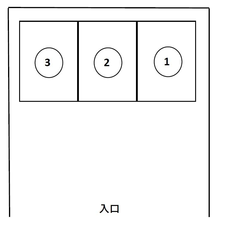 美住町・水嶋駐車場の駐車配置図