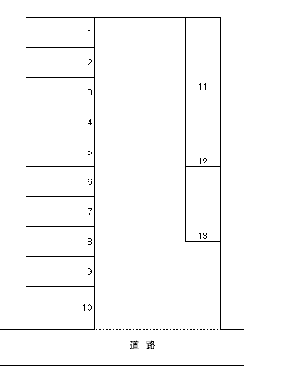 駒寄吉田駐車場の駐車配置図