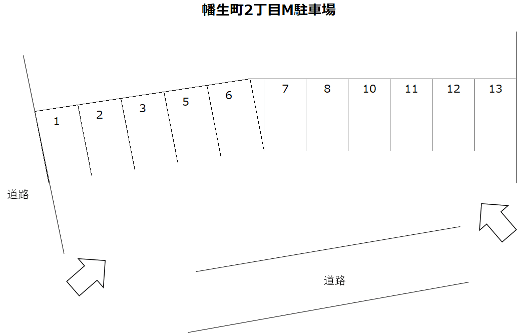 幡生町2丁目M駐車場の駐車配置図