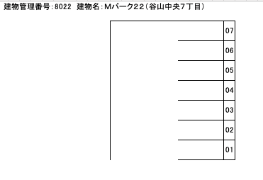 Mパーク22(谷山中央7丁目)の駐車配置図