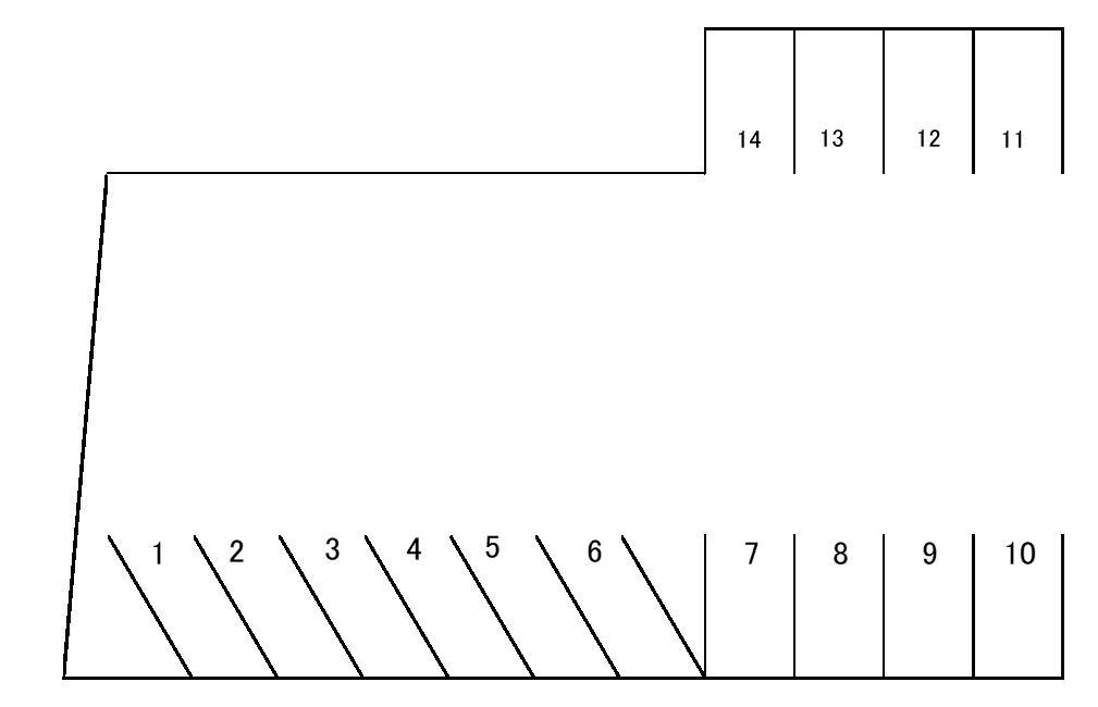 GOKUI パーキングの駐車配置図