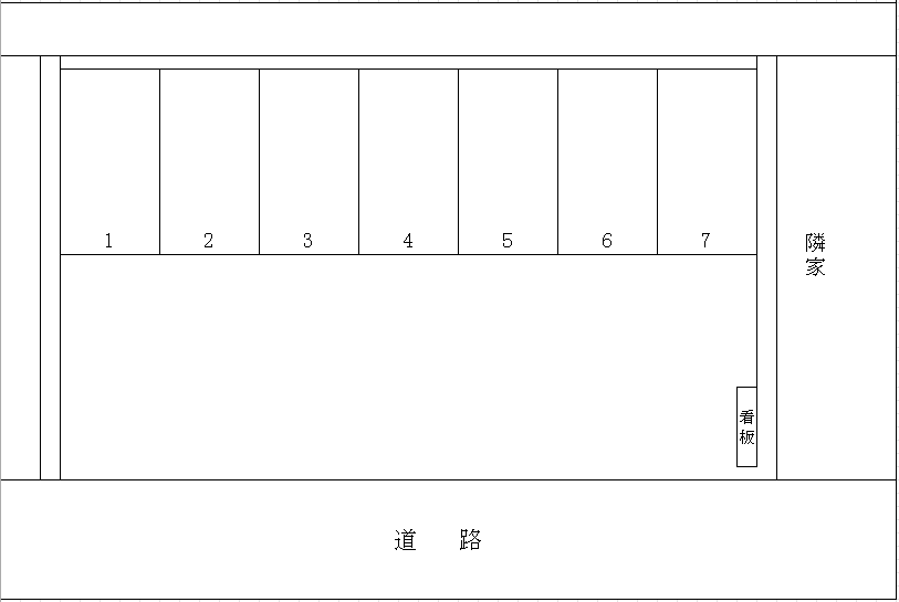 東鳴水3丁目パーキングⅡの駐車配置図