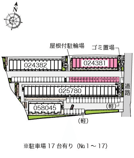 美リーフ Ⅰ(24381)の駐車配置図