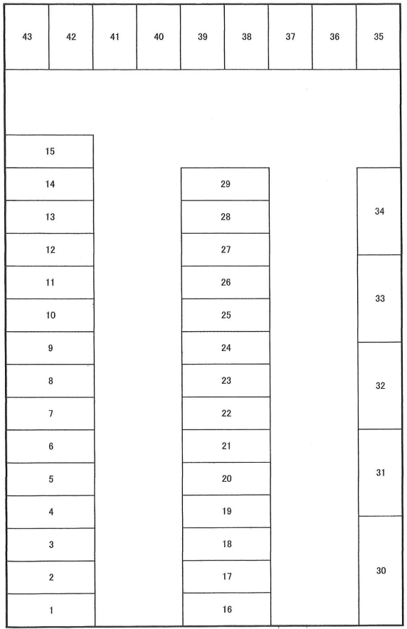 宮野月極駐車場の駐車配置図