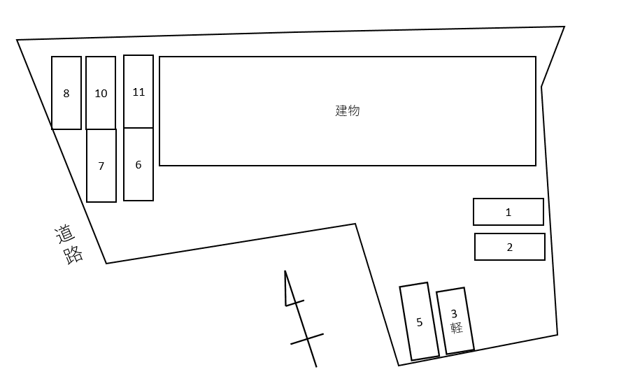 BLOOM城北別駐車場の駐車配置図