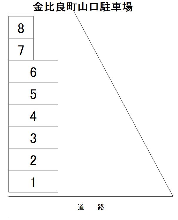 金比良町山口駐車場の駐車配置図