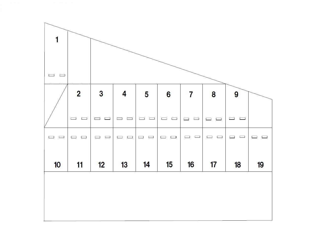 天神尾1丁目駐車場の駐車配置図