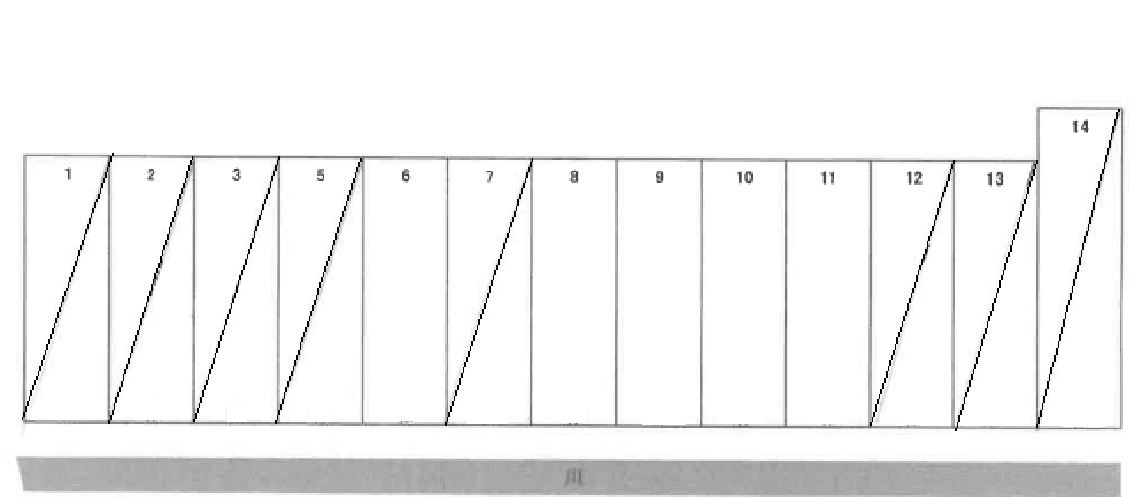 原(大場)駐車場の駐車配置図