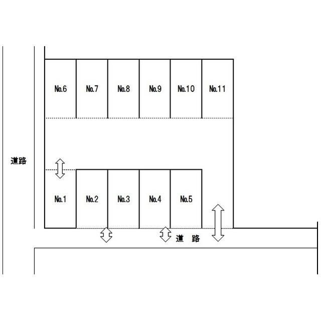 ひがし野Oパーキングの駐車配置図