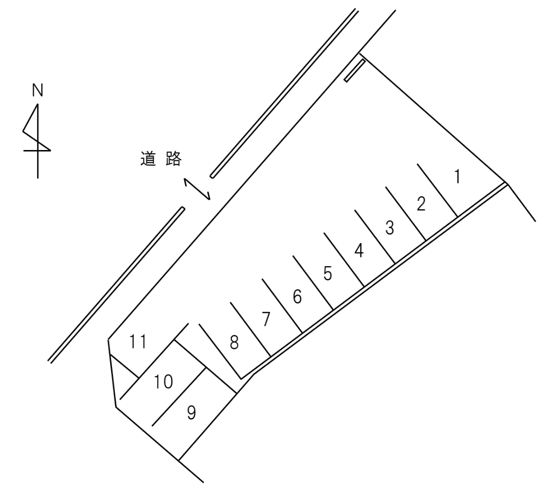 TP010 住崎2H - Touchiの駐車配置図