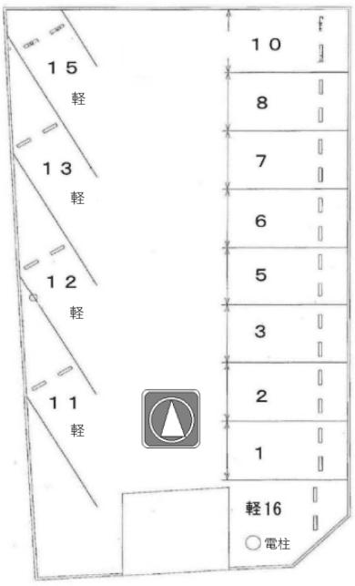 池上台福谷パーキングの駐車配置図