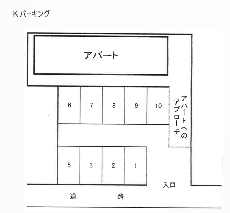 Kパーキングの駐車配置図
