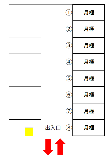 瑞穂長岡第3の駐車配置図