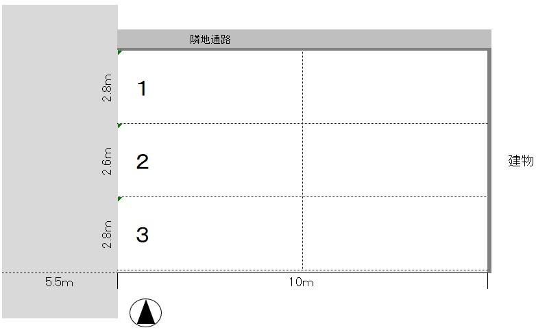 サンライズパーキングの駐車配置図