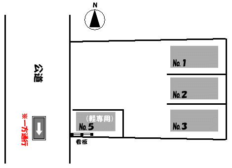 ワイズ・和光 第1駐車場の駐車配置図