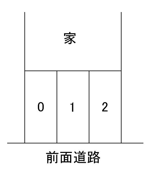 五日市2丁目ガレージの駐車配置図