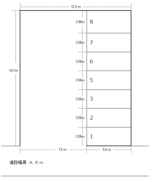 ユアーズモータープールの駐車配置図