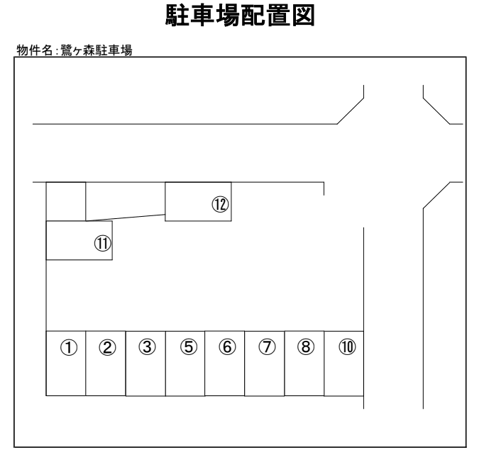 鷺ヶ森駐車場の駐車配置図