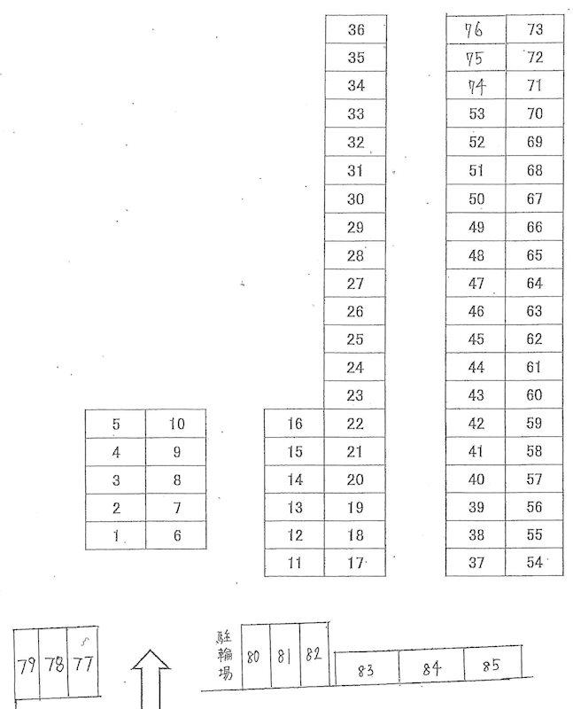 東松戸駐車場の駐車配置図
