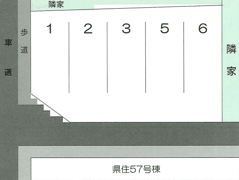 平和町2丁目駐車場の駐車配置図